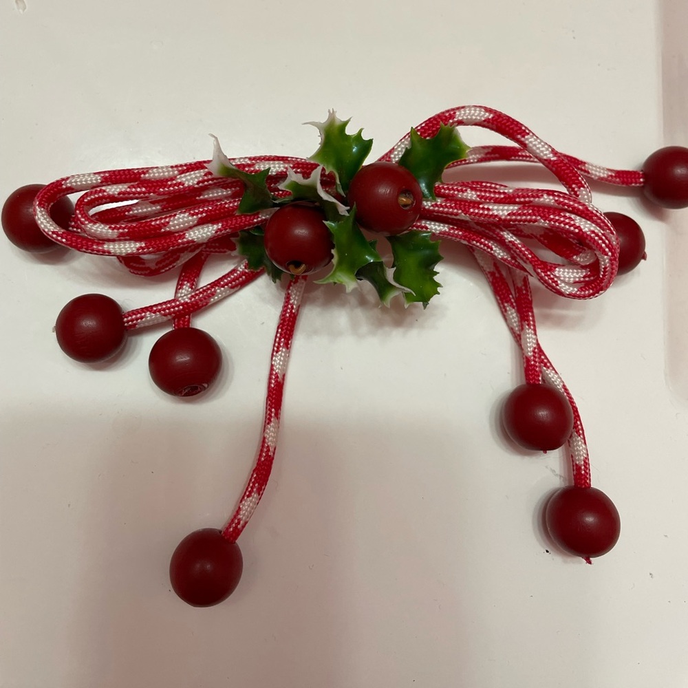 Festive Red Holly & Berries Brooch